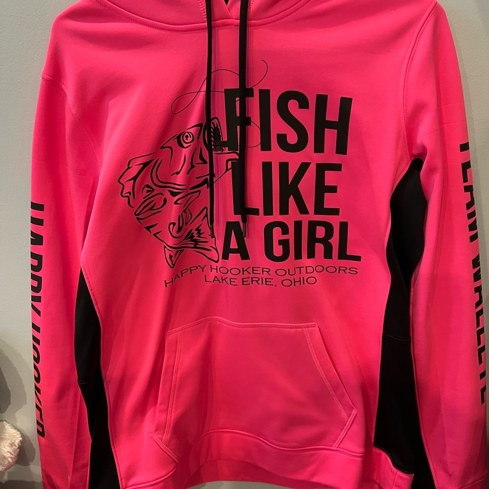 Pink 'Fish Like a Girl' Hoodie